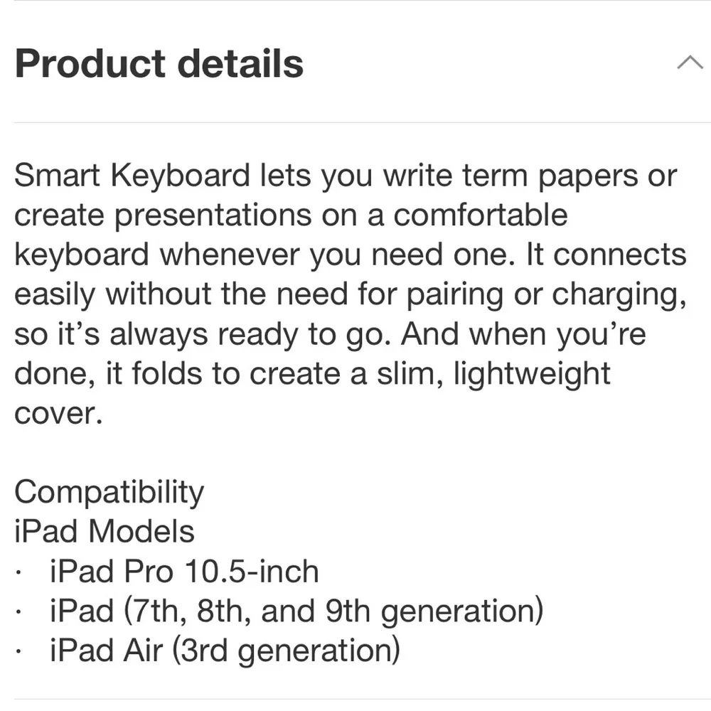 •| Apple IPad smart keyboard